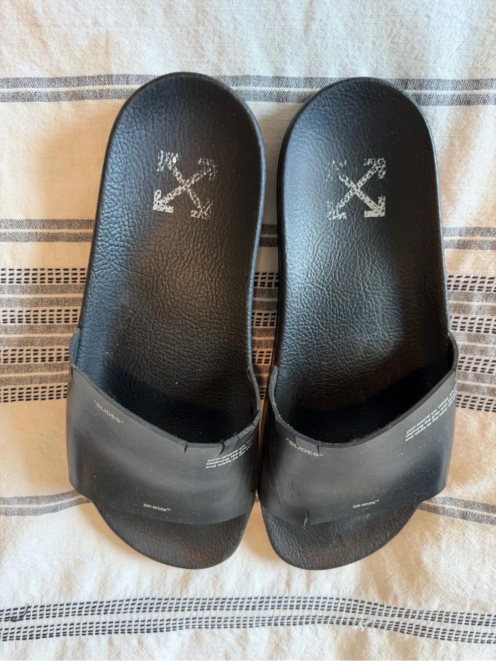 Off-White Black Slide Sandals SS16
